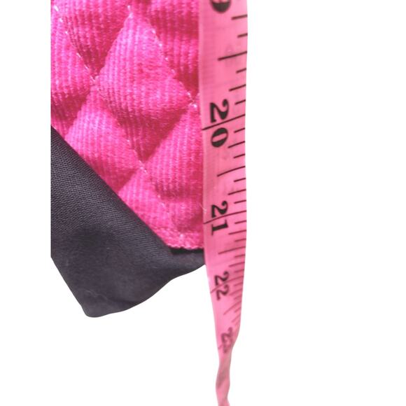 Vtg Hartstrings Pink Quilted Jacket 3 corduroy Trim Embroidered Roses Girls 14 - Picture 8 of 8